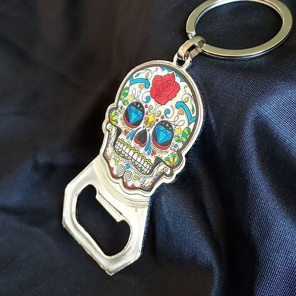 SUGAR SKULL KEYCHAIN & BOTTLE OPENER - Picture 7 of 7